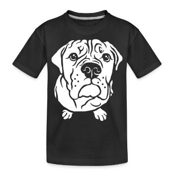 Mendicité du bouledogue - T-shirt bio Premium Enfant - noir - Devant