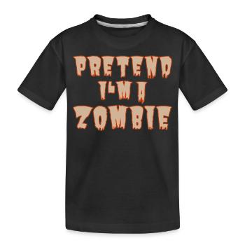 Pretend I’m a Zombie – Easy Halloween-Kostüm - Kinder Premium Bio T-Shirt - Schwarz - Vorne