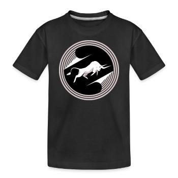 Bull - Kids' Premium Organic T-Shirt - black - Front