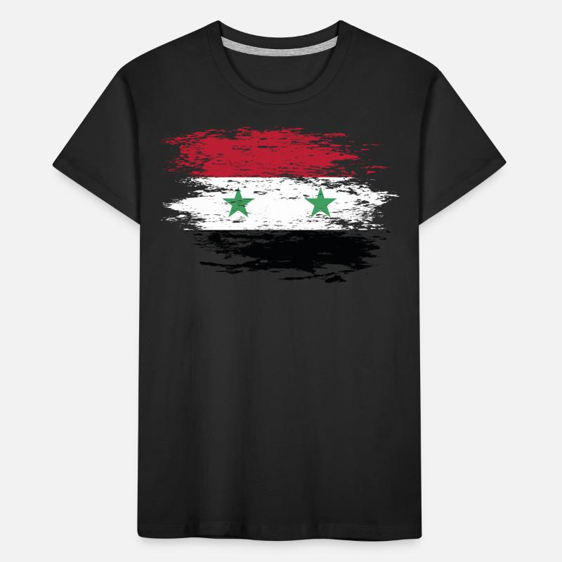 Drapeau de la Syrie utilisé T-shirt bio Premium Enfant