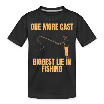 Encore un casting – Le plus gros mensonge de la pêche - T-shirt bio Premium Enfant - noir - Devant