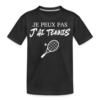 je peux pas j'ai tennis - T-shirt bio Premium Enfant - noir - Devant