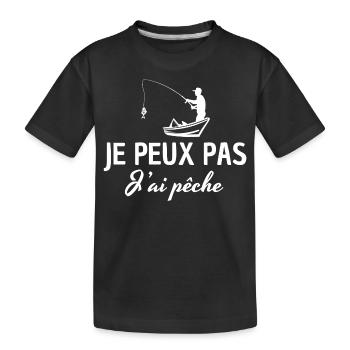 I can't I fished - Kids' Premium Organic T-Shirt - black - Front
