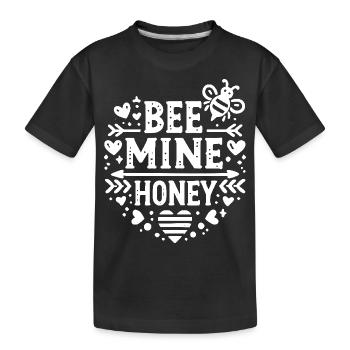 abeille mon miel blanc - T-shirt bio Premium Enfant - noir - Devant