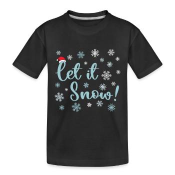 Que neige - T-shirt bio Premium Enfant - noir - Devant