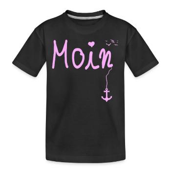 Moin Bienvenue Moin avec Seagull - T-shirt bio Premium Enfant - noir - Devant