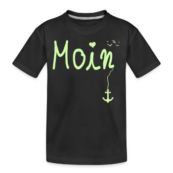 Moin Bienvenue Moin avec Seagull - T-shirt bio Premium Enfant - noir - Devant