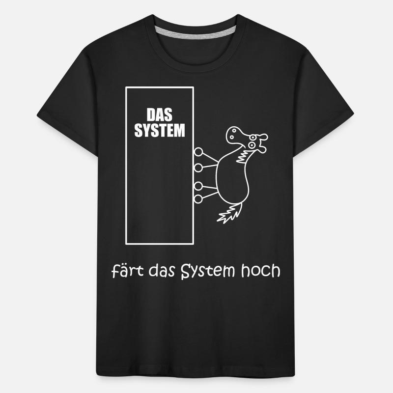 färt das system hoch, Pferd im IT-System, Netzwerk Kinder Premium Bio T-Shirt