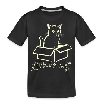Le chat de Schrödinger - T-shirt bio Premium Enfant - noir - Devant