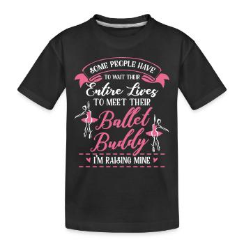 Ballet Buddy - Kids' Premium Organic T-Shirt - black - Front