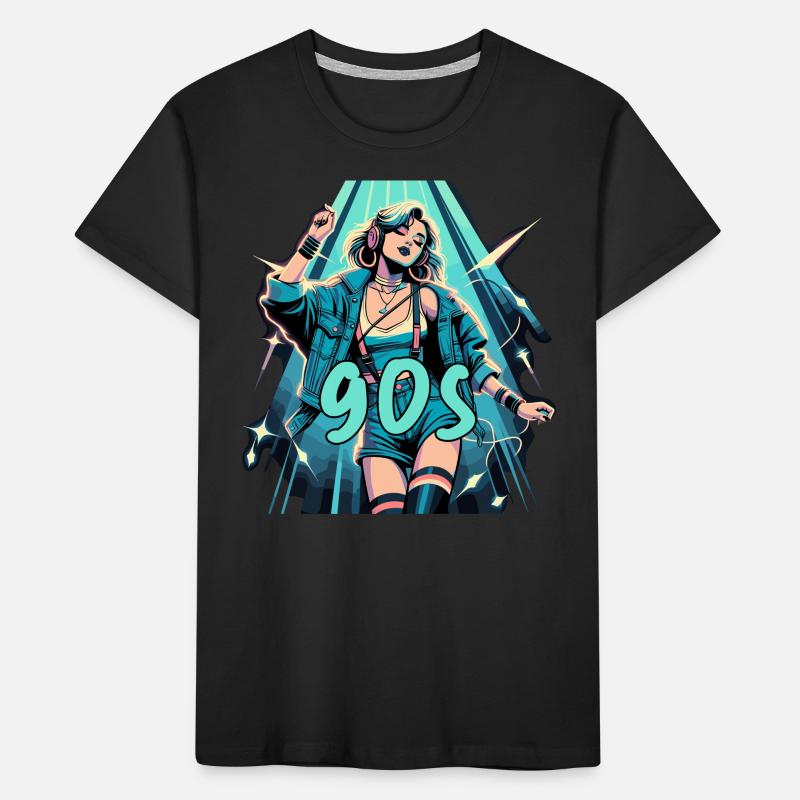 Woman Dancing 90s Retro Disco Disco Gift Kids' Premium Organic T-Shirt