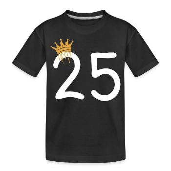 25 - Kinder Premium Bio T-Shirt - Schwarz - Vorne