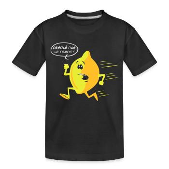 Citron pressé - T-shirt bio Premium Enfant - noir - Devant
