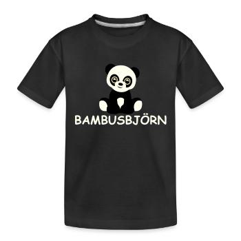 Bambus-Björn - Kinder Premium Bio T-Shirt - Schwarz - Vorne