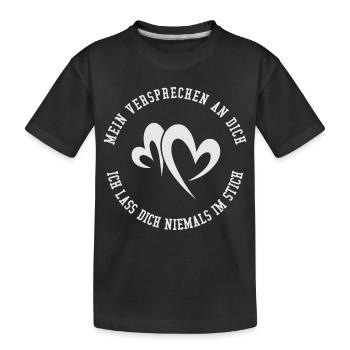 MEIN VERSPRECHEN AN DICH - Kinder Premium Bio T-Shirt - Schwarz - Vorne