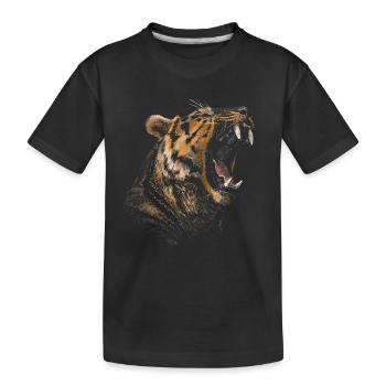 Tiger - Kinder Premium Bio T-Shirt - Schwarz - Vorne