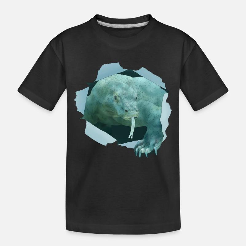 Komodowaran - Kinder Premium Bio T-Shirt - Schwarz