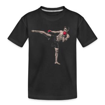 Kickboxer - Kids' Premium Organic T-Shirt - black - Front