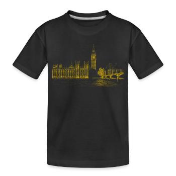 London - Kinder Premium Bio T-Shirt - Schwarz - Vorne