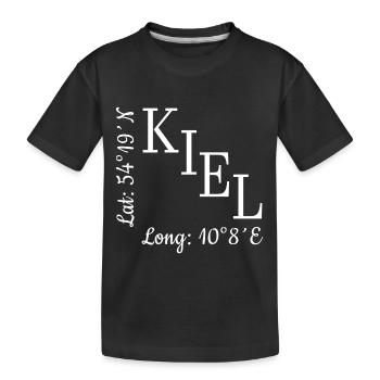 Kiel - Kinder Premium Bio T-Shirt - Schwarz - Vorne
