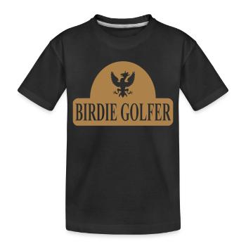 Golf - Kinder Premium Bio T-Shirt - Schwarz - Vorne
