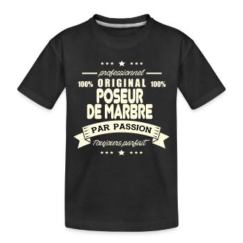 Poseur de marbre Original - T-shirt bio Premium Enfant - noir - Devant