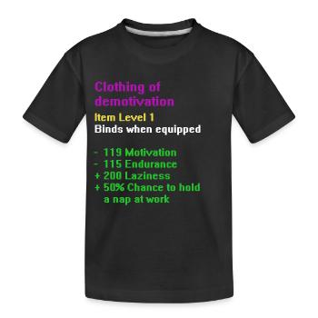 Clothing of demotivation - Kinder Premium Bio T-Shirt - Schwarz - Vorne