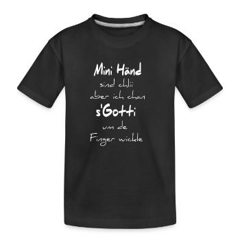 Schweizer Gotti Babyspruch zur Geburt Geschenk - Kinder Premium Bio T-Shirt - Schwarz - Vorne