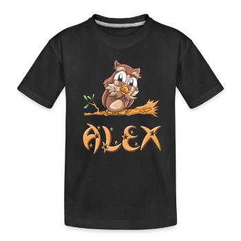 Owl Alex - T-shirt bio Premium Enfant - noir - Devant