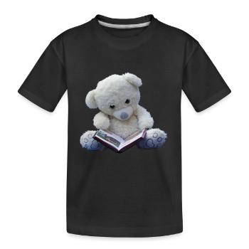 Teddy - Kids' Premium Organic T-Shirt - black - Front