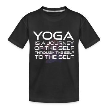 Aerobic Yoga Yogamatte Frauen Frau Dehnung new - Kinder Premium Bio T-Shirt - Schwarz - Vorne