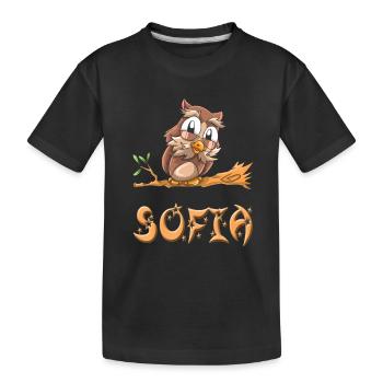 Owl Sofia - T-shirt bio Premium Enfant - noir - Devant