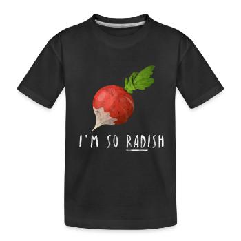 Oil radish amateur cook gastronomy humor gift - Kids' Premium Organic T-Shirt - black - Front
