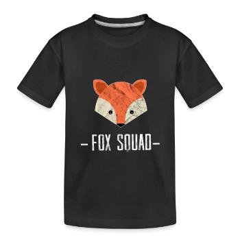 Fox Squad Logo renarde idée cadeau des habitants des forêts - T-shirt bio Premium Enfant - noir - Devant