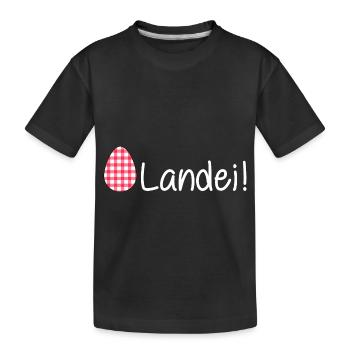 landei (white) - Kinder Premium Bio T-Shirt - Schwarz - Vorne