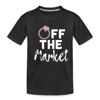 Off the Market Hochzeit Braut Spruch Geschenk Idee - Kinder Premium Bio T-Shirt - Schwarz - Vorne