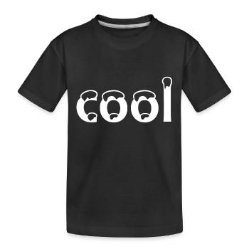cool - Kids' Premium Organic T-Shirt - black - Front