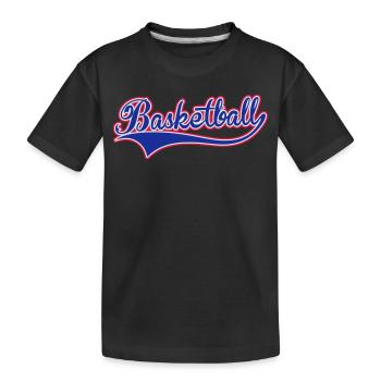 Basketball Swoosh - T-shirt bio Premium Enfant - noir - Devant