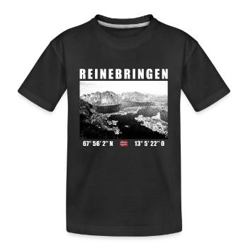 Clean up on the Lofoten in Norway - Kids' Premium Organic T-Shirt - black - Front