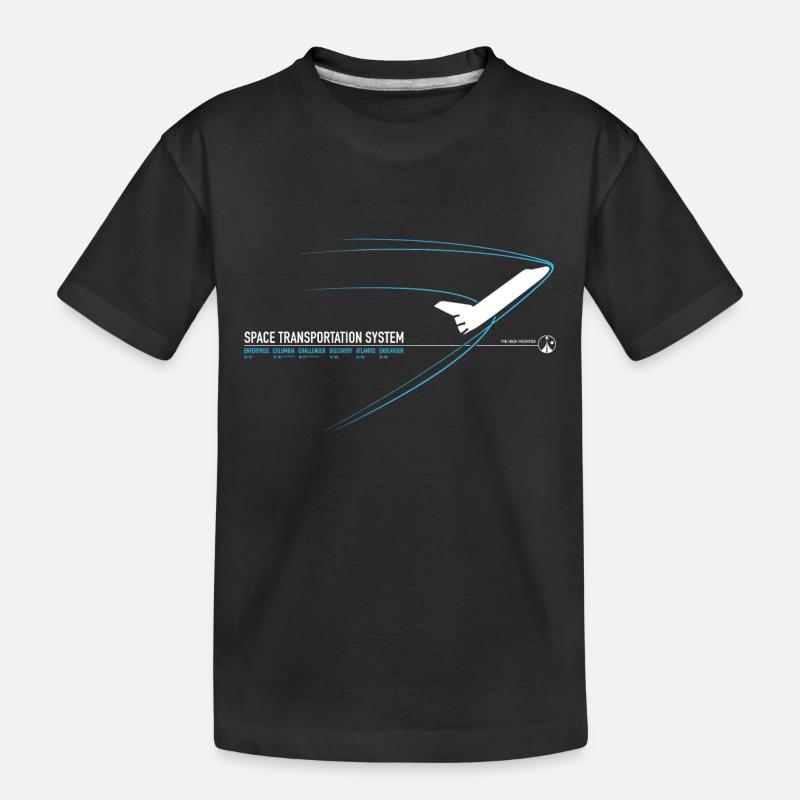 Navette spatiale (impression bleue) - T-shirt bio Premium Enfant - noir
