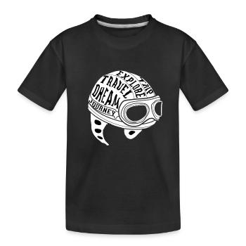 T-Shirt Biker amour blanc - T-shirt bio Premium Enfant - noir - Devant