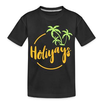 Ferien. Reise. Reise. Ferien. Ausflug. Geschenk - Kinder Premium Bio T-Shirt - Schwarz - Vorne