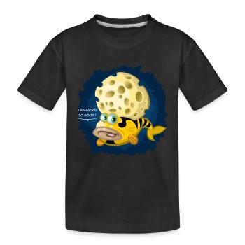 Funky Fisch - Kinder Premium Bio T-Shirt - Schwarz - Vorne