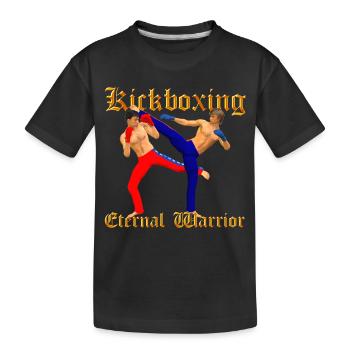 Kickbox-Krieger - Kinder Premium Bio T-Shirt - Schwarz - Vorne