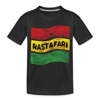Rastafari Flag - Kids' Premium Organic T-Shirt - black - Front