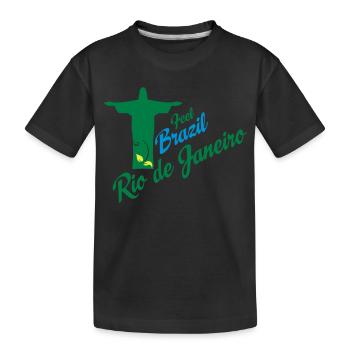 rio - Kinder Premium Bio T-Shirt - Schwarz - Vorne