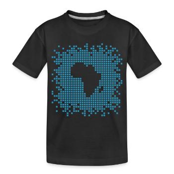 Africa Pixel Design - Kids' Premium Organic T-Shirt - black - Front