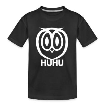 HuHu Hibou - T-shirt bio Premium Enfant - noir - Devant