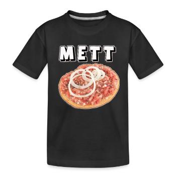 Pop Art Mettbrötchen t-shirt mett Fan Minced Meat - Kids' Premium Organic T-Shirt - black - Front