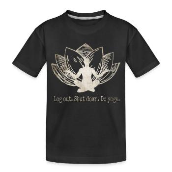 Yoga - T-shirt bio Premium Enfant - noir - Devant